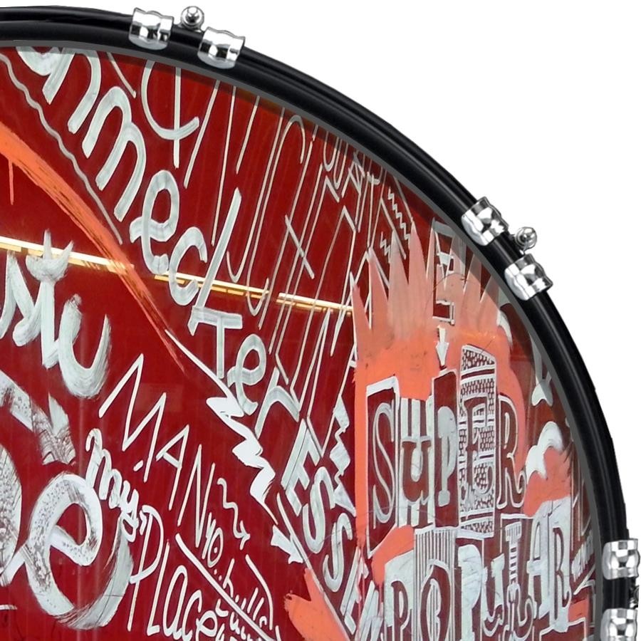 Custom 22" Kick Bass Drum Head Graphical Image Front Skin Graffiti 8