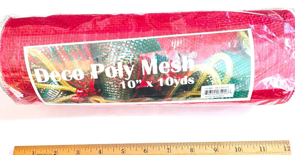 Deco Poly Mesh Red 10 yds