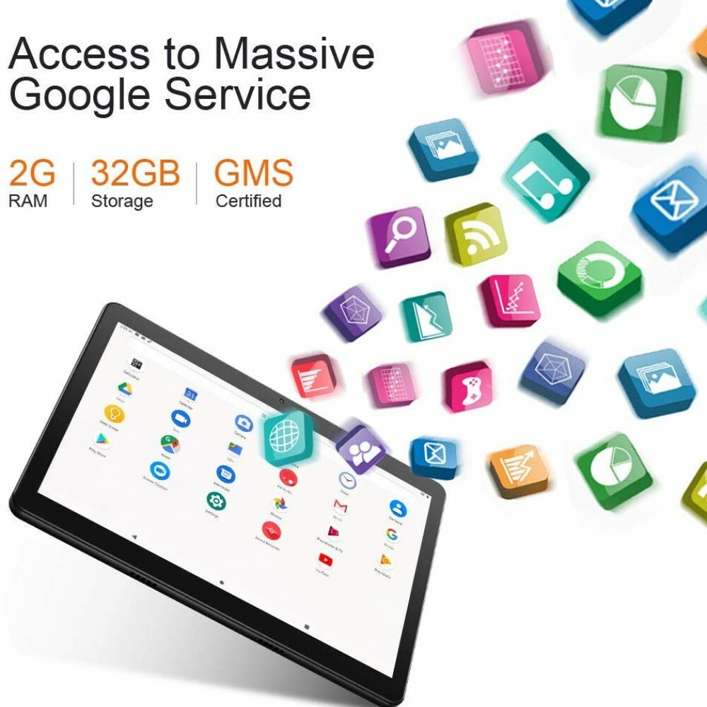 Dragon Touch Max 10 Tablet Android 32GB WiFi GPS 1200x1920 FHD 8-Core Processor