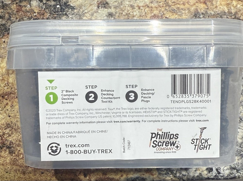 Trex Enhance Decking Plug Screws 400ct