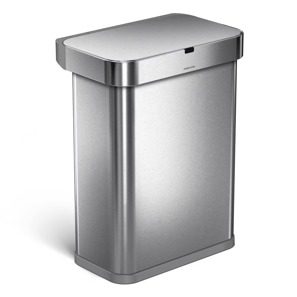 simplehuman Motion-Sensor Trash Can Touchless Operation 58L Voice Motion Sensor