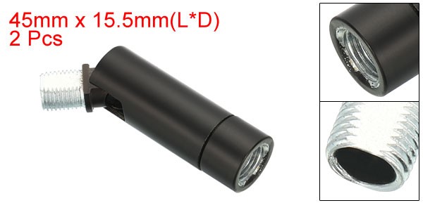 2Pcs 90/350 Degree Sloped Ceiling Light Adapter M10 Thread Black
