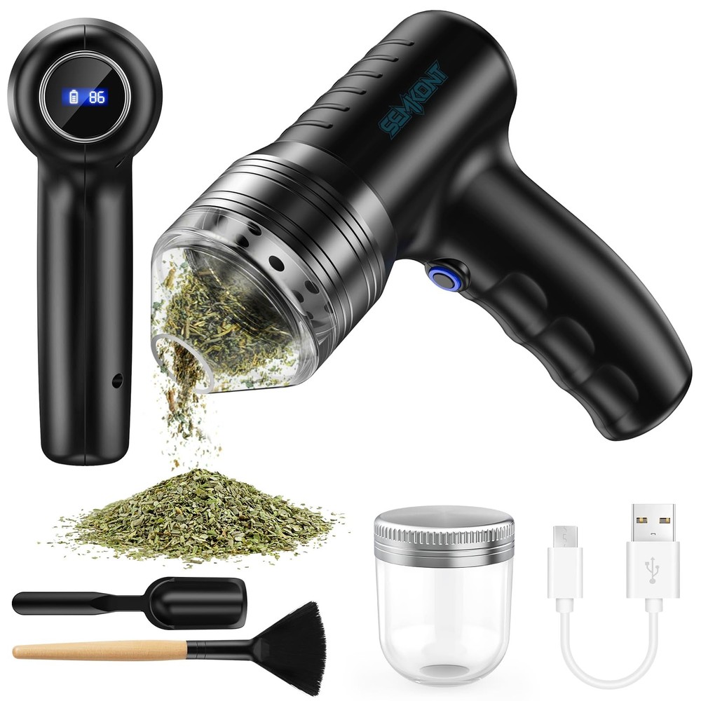 Herb Grinder – USB Rechargeable Automatic Grinder with Digital Display | 1.5 ...