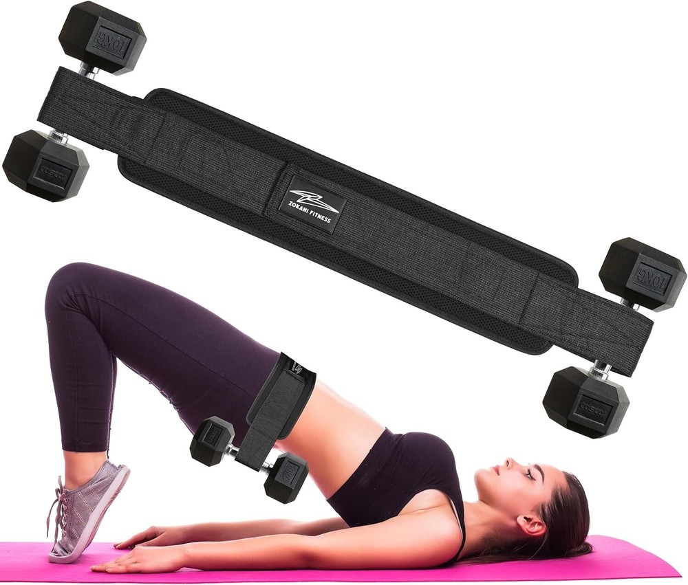 Hip Thrust Belt - Heavy duty, Comfortable, Adjustable hip belt for...(450 lbs)..
