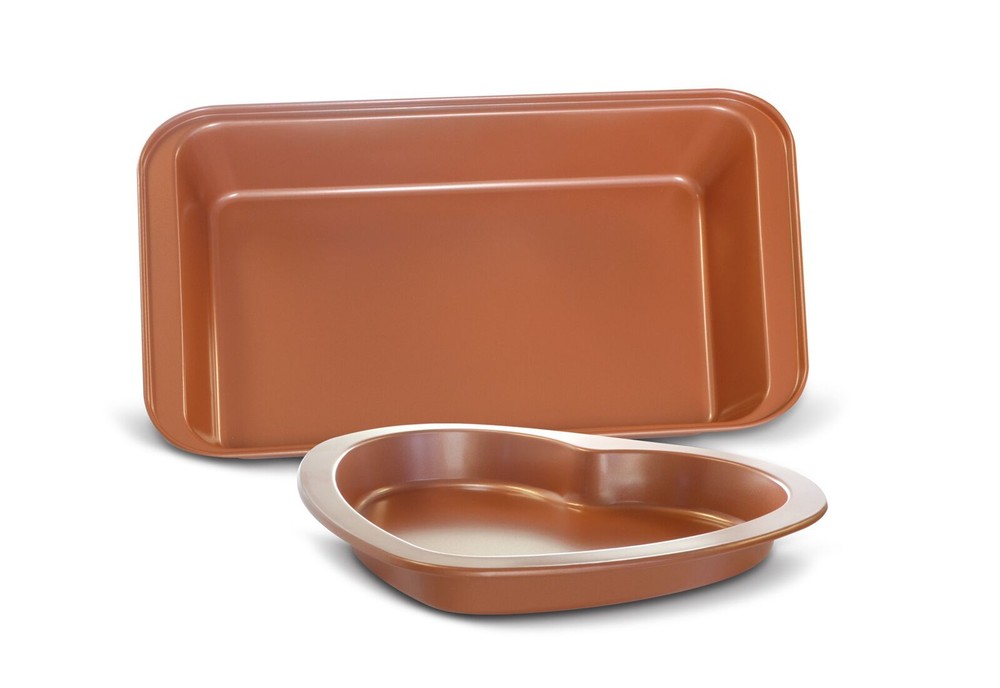2 PC COPPER BAKEWARE PREMIUM QUALITY NON-STICK BAKEWARE