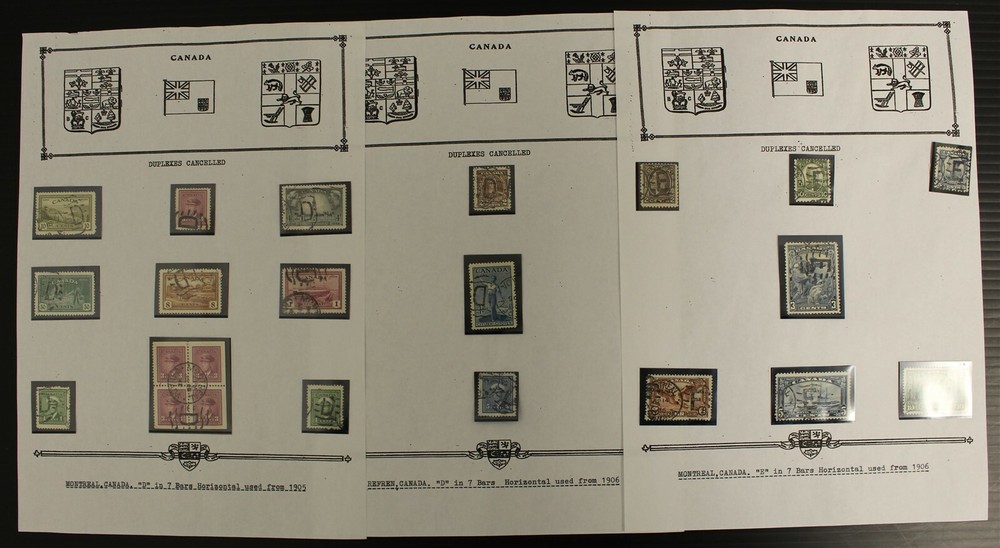 MONTREAL DUPLEX LETTER CANCEL COLLECTION