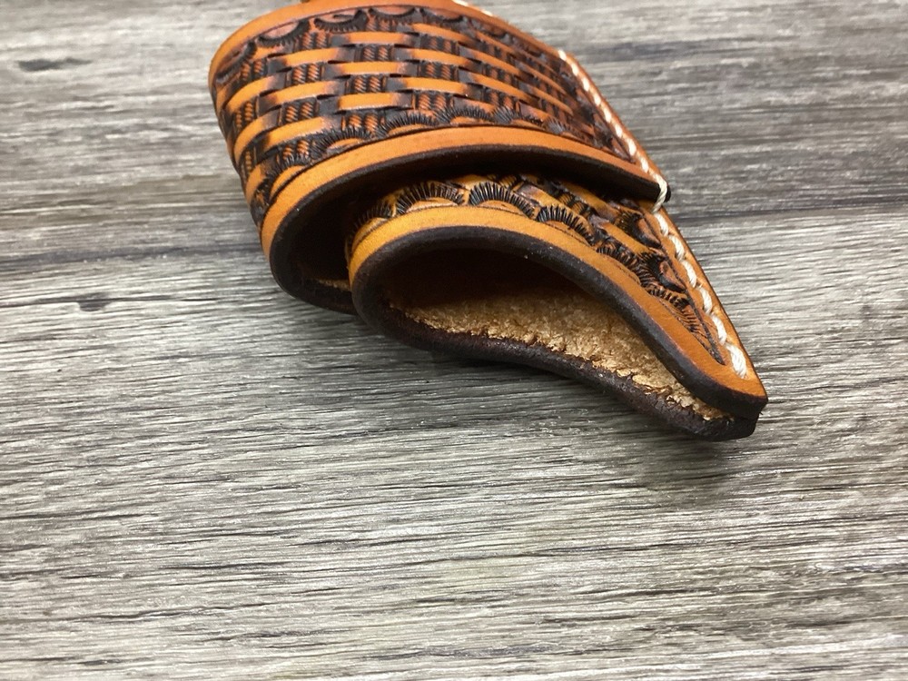 Leather Folding Knife Sheath Horizontal Buck 112 Size (Sheath Only)