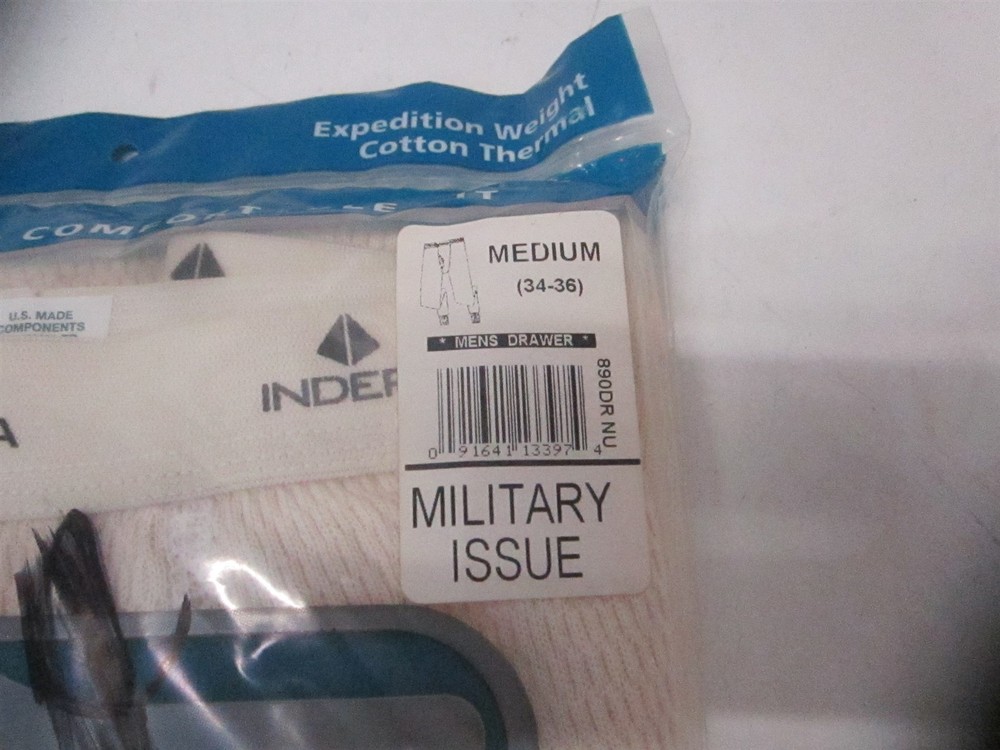 Indera Men's Size Medium Extra Heavy Military Issue Mid Rise Pant