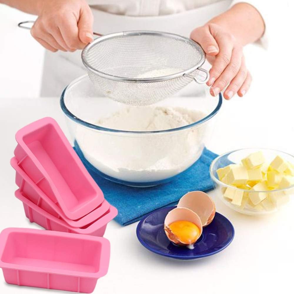 Silicone Mini Bread Loaf Pans Set 4