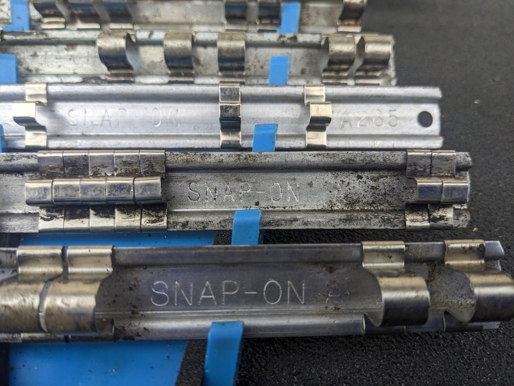 Snap-on Metal Socket Rack Rail Lot USA