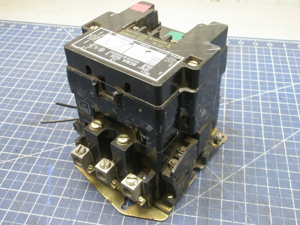 SQUARE D SIZE 3 CLASS 8702 TYPE SE0 2 SERIES A MOTOR STARTER