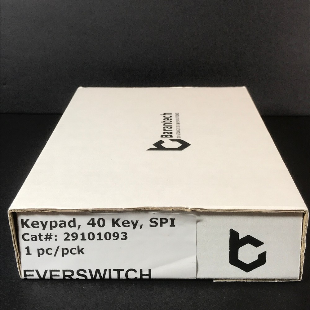 Barantech Everswitch 40 Key Alphanumeric Keypad SPI 29101093 Piezo Aluminum NEW