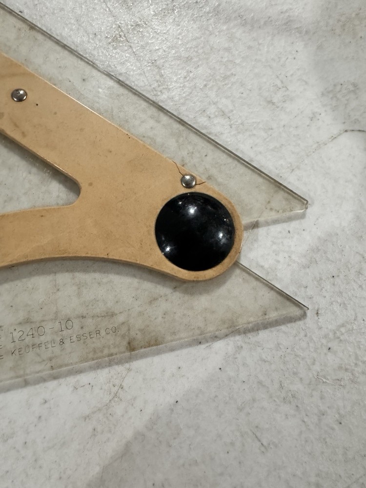 Keuffel Esser adjustable triangle drafting square 1240-10