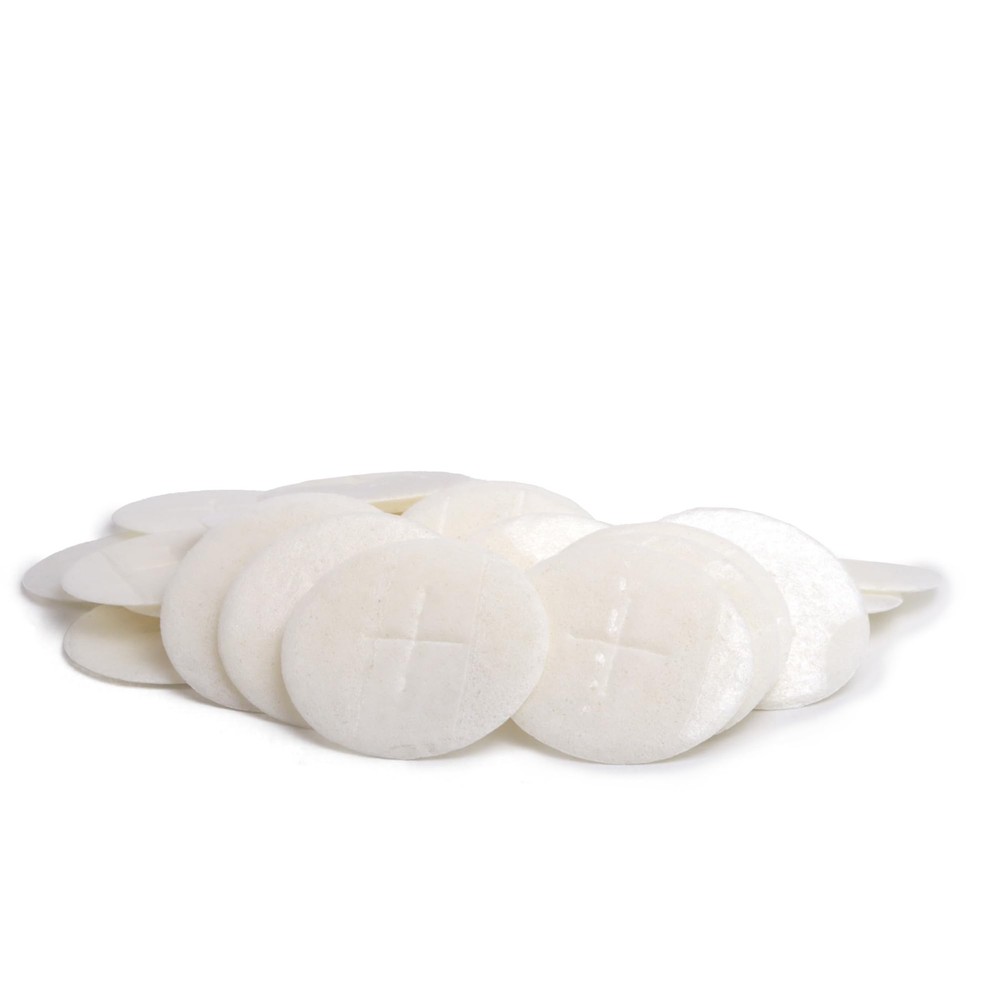 Altar Bread 1 3/8" White Cross Design 100 Communion Hosts