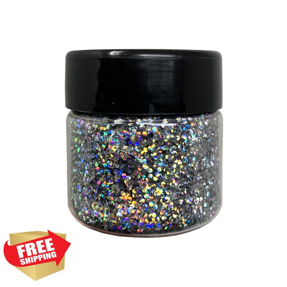 Magic Mirror Chunky Glitter - Biodegradable Silver - 0.75 oz Jar