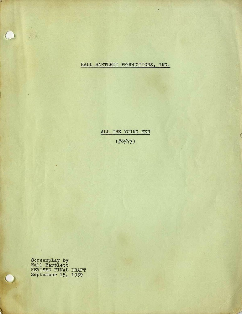 ALL THE YOUNG MEN (1960) Revised Final Draft script dated Sept. 15, 1959