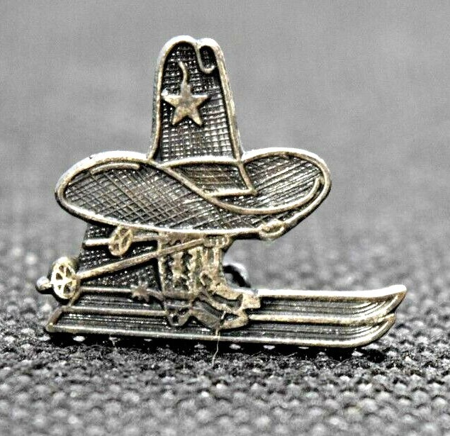 Skiing Cowboy Hat Ski Lapel Pin