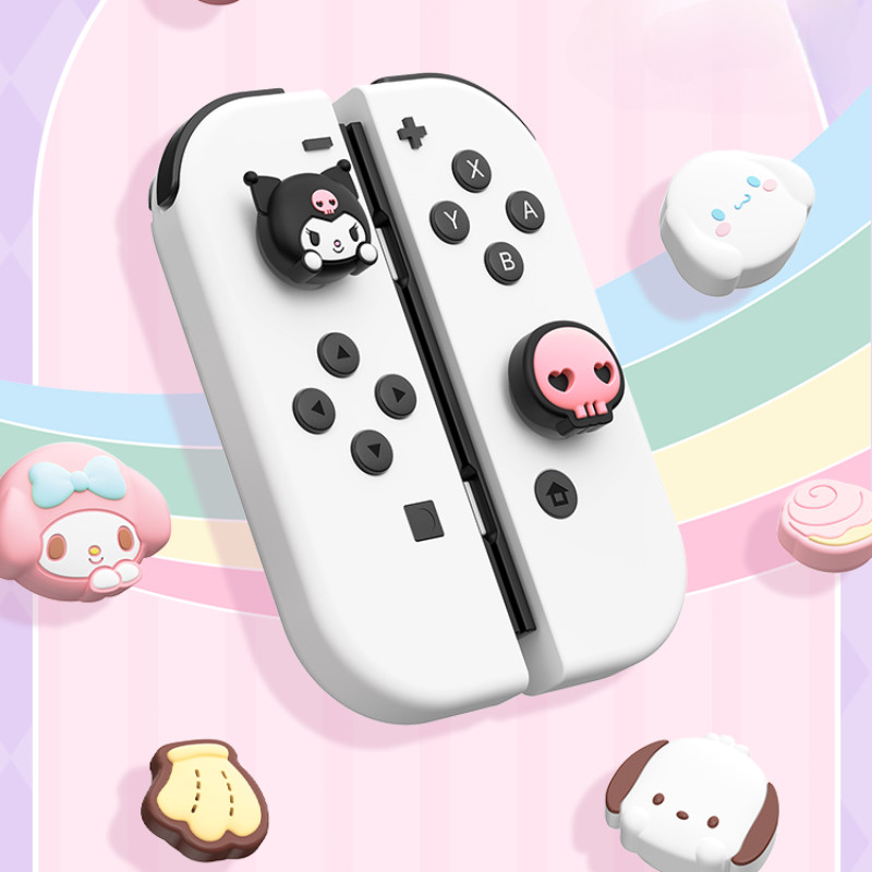 GeekShare Silicone Thumb Grip Caps for Nintendo Switch 1/Switch OLED/Lite 4PCS