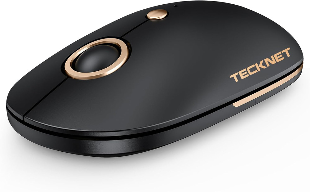 Computer Mouse, 2.4Ghz Silent USB-A Wireless Mouse, 4800 DPI Ambidextrous Quiet
