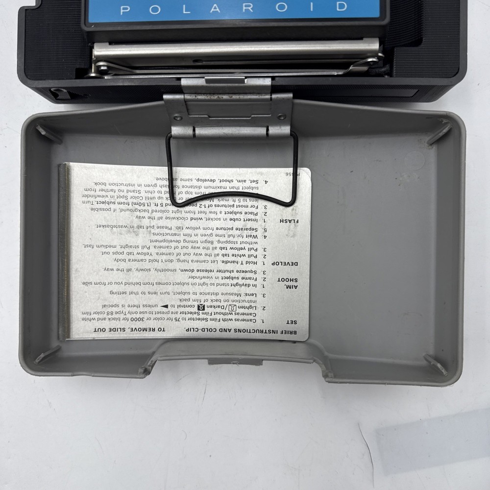 POLAROID AUTOMATIC LAND CAMERA 210 IN CASE WITH STRAP