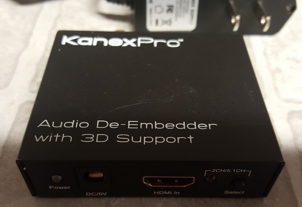 KanexPro Audio De-Embedder with 3D Support Includes Power Supply HAECOAX