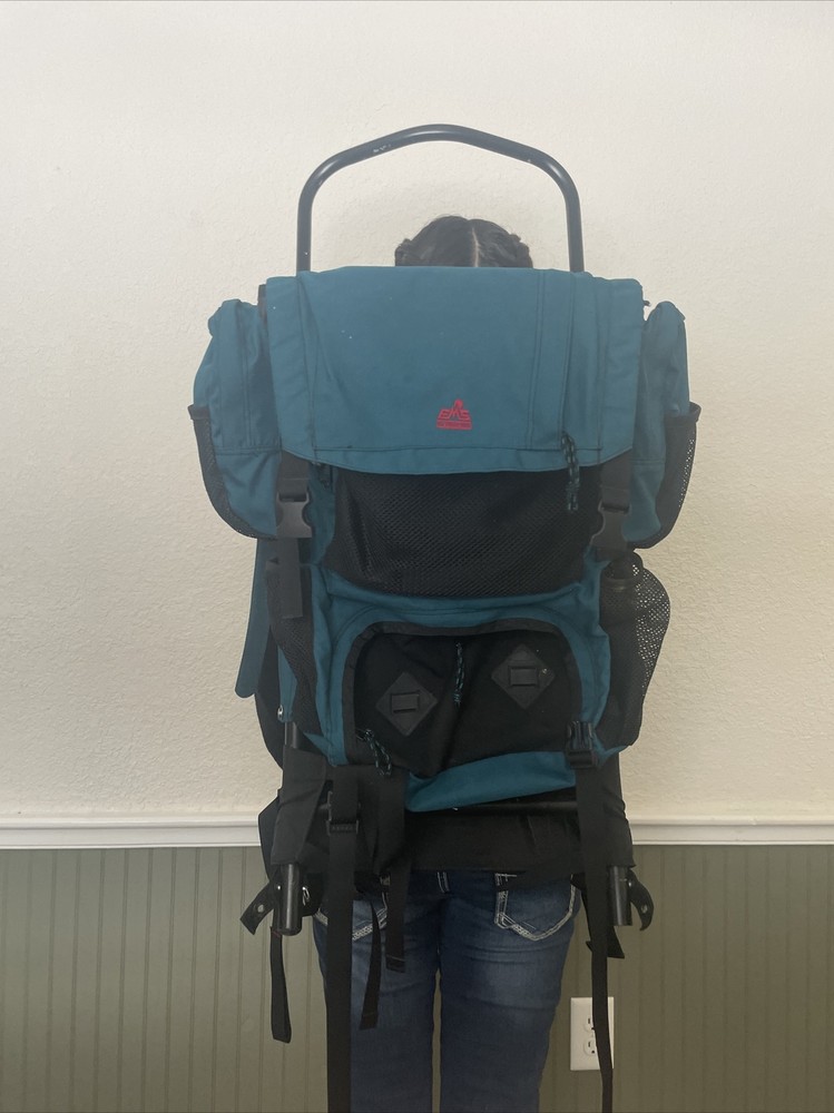 EMS Hiking Backpack External Aluminum Frame padded hip belt