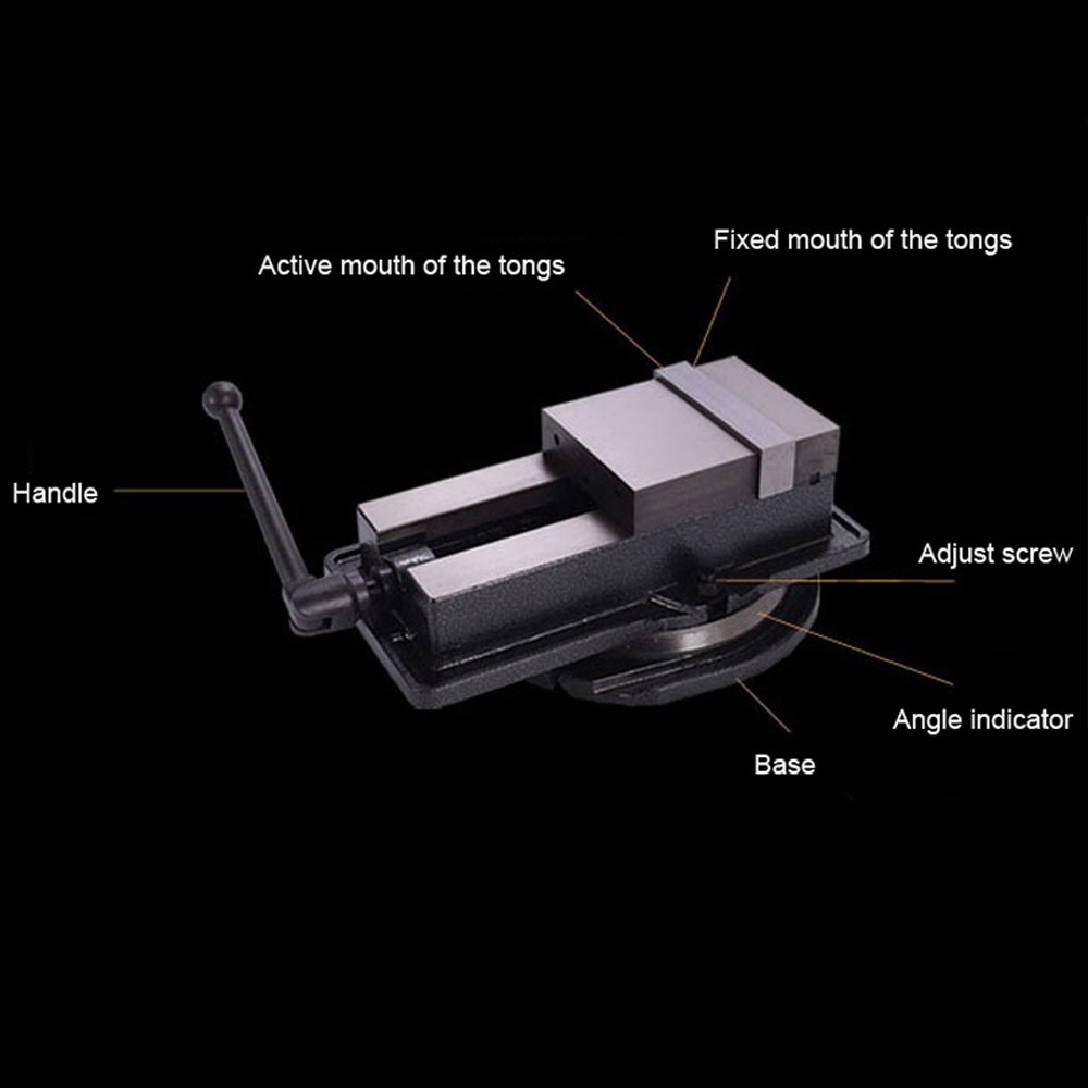 20KG 5" Lockdown Milling Machine Vise With 360° Swiveling Base