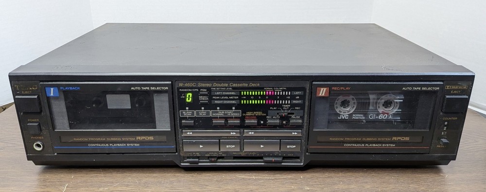 Teac W-460C Stereo Double Cassette Deck - WORKING GREAT!