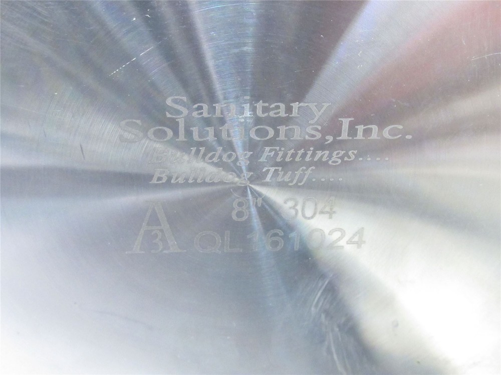237757 New-No Box; Sanitary Solutions QL161024 Solid End Cap; 8" OD; 304 SS