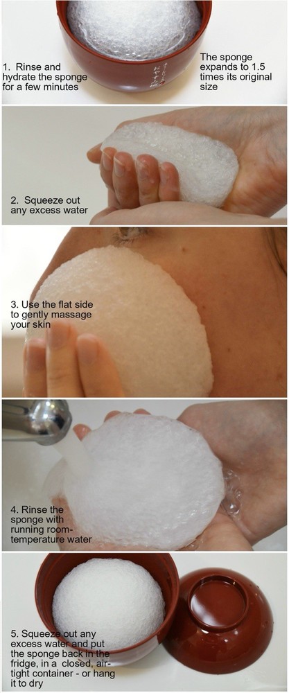 Konjac Face Sponge-Large-White