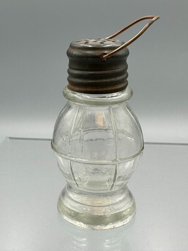 Antique LANTERN Figural Glass CANDY CONTAINER Shaker