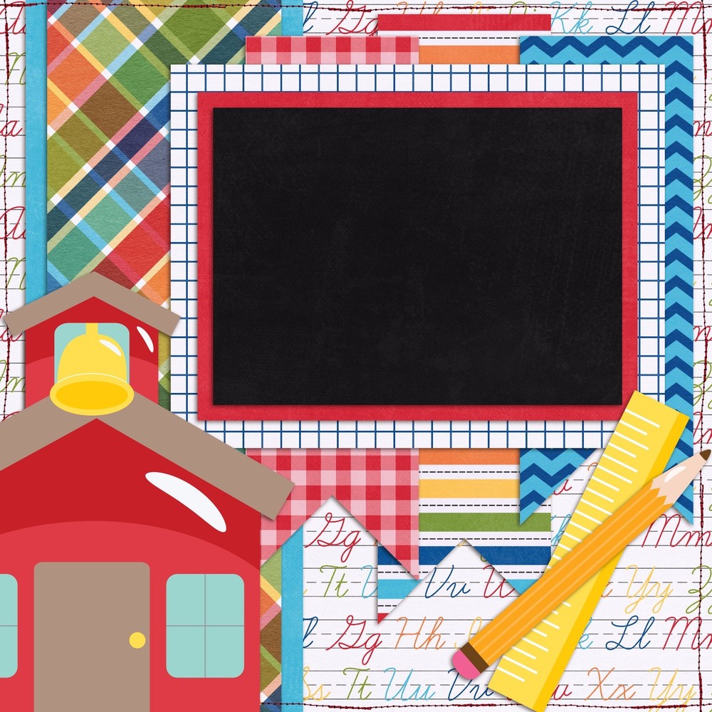 BACK to SCHOOL - Premade Scrapbook Pages - EZ Layout 370
