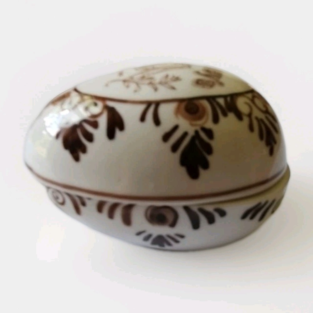 HERSHEY'S Egg Trinket Box Souvenir Ceramic 1982 Vintage