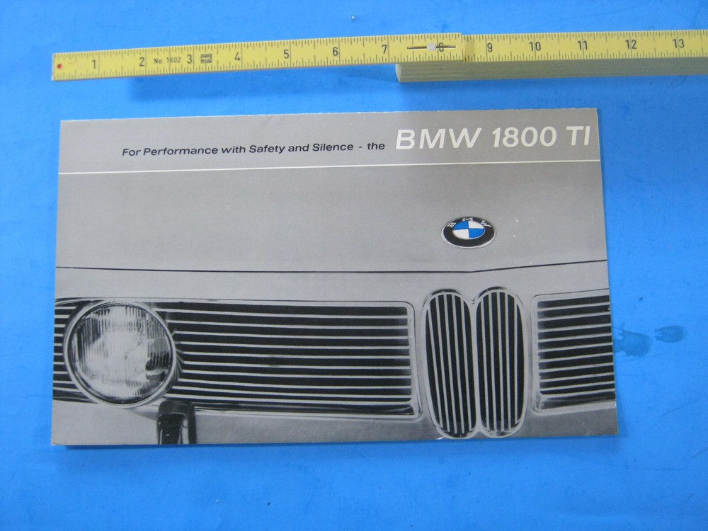 BMW 1800 TI  CAR  BROCHURE  ORIGINAL  1965?