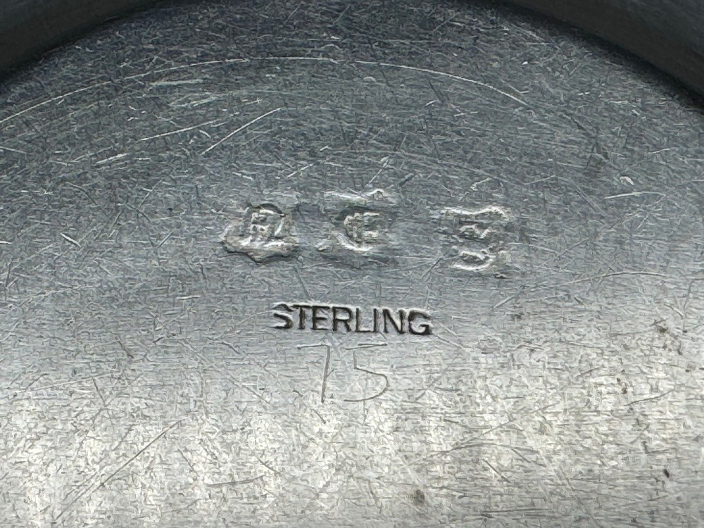 Vintage Solid Sterling Silver Coffee Tea Saucer, 5 1/2", 93 grams