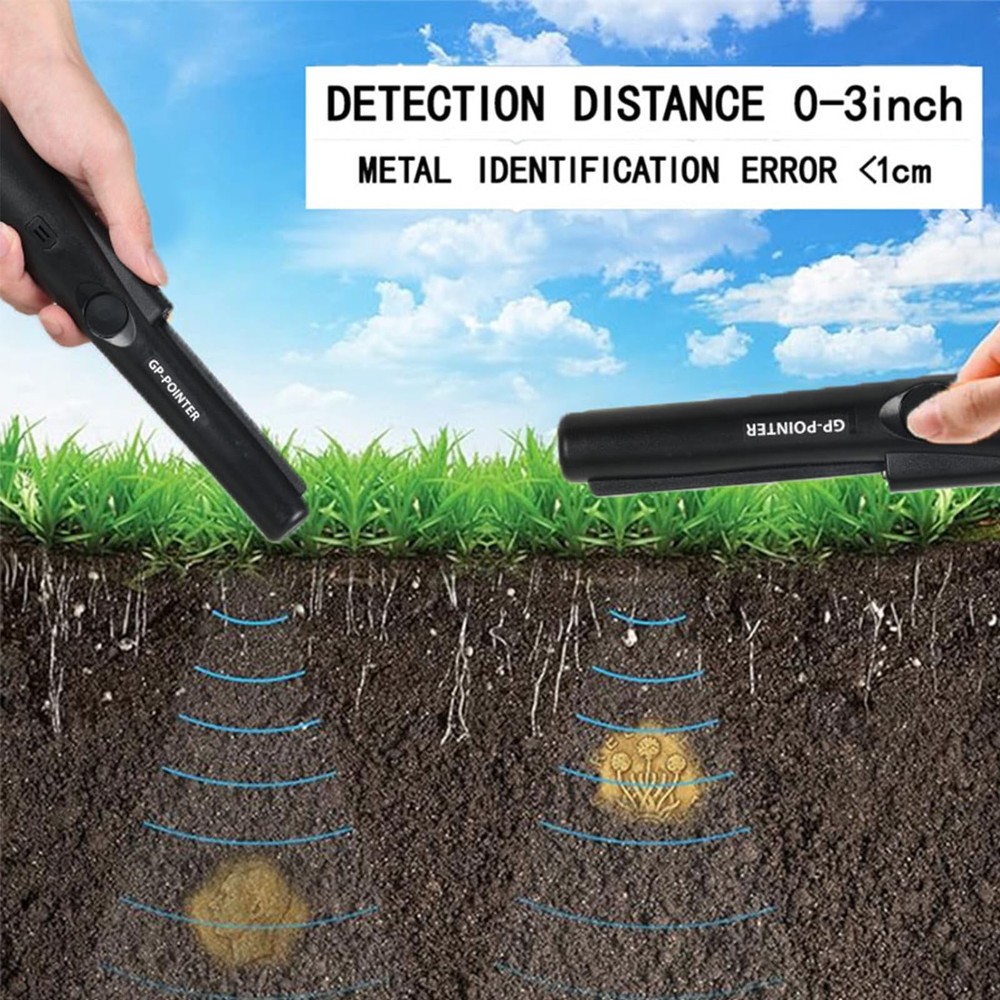 VortecSys Metal Detector Pinpointer, Professional Handheld Pointer Black