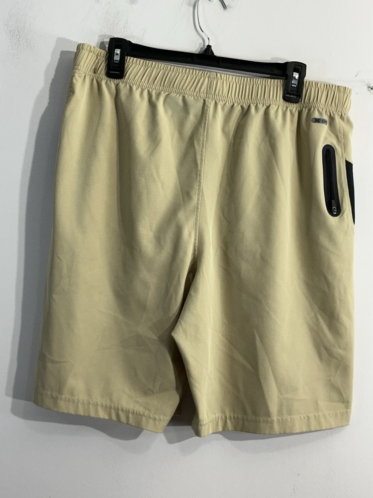 Mens RBX Performance Pullon Athletic Shorts Large Tan Elastic Waist
