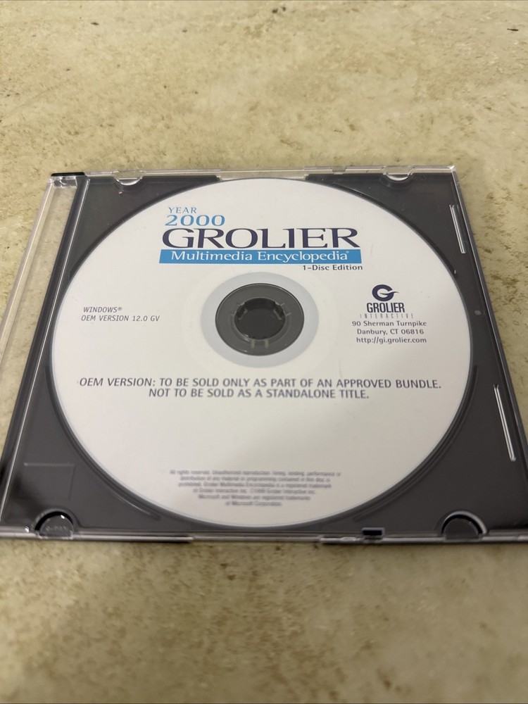 2000 Grolier encyclopedia multimedia One Disc Edition