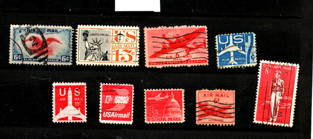 US AIRMAIL STAMPS LOT H 37