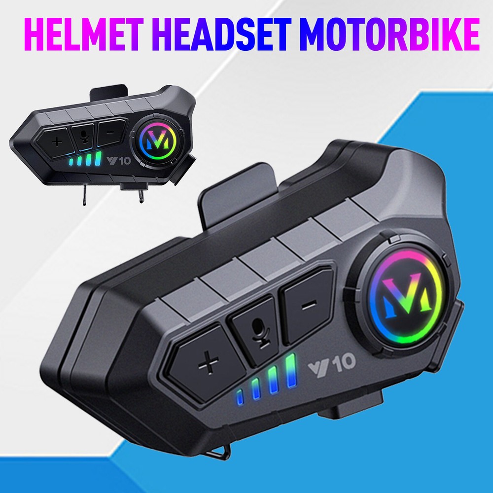 Motorcycle Helmet Headset Intercom Wireless Bluetooth Headphone HiFi Waterproof