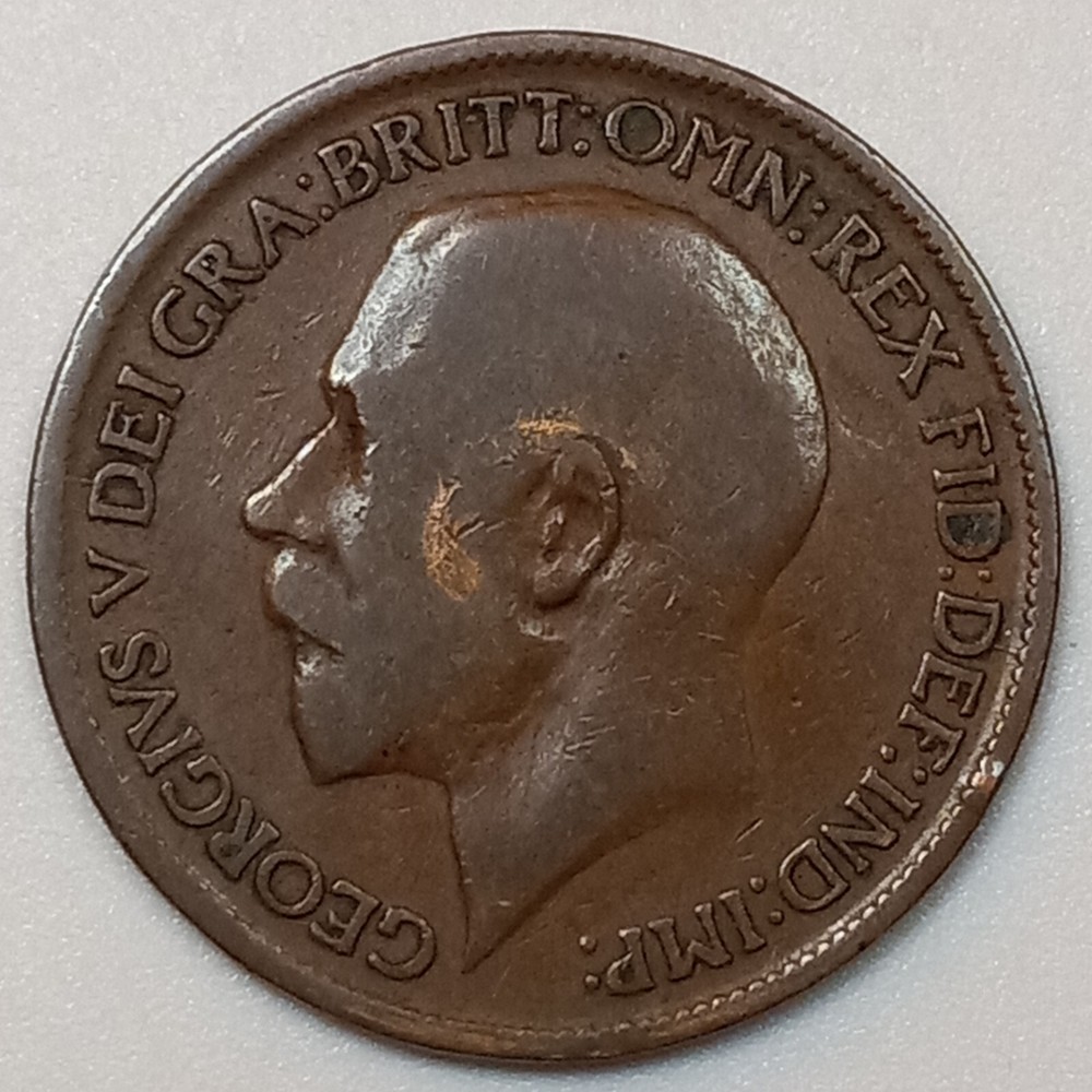 1922 UK Great Britain 1/2 Penny