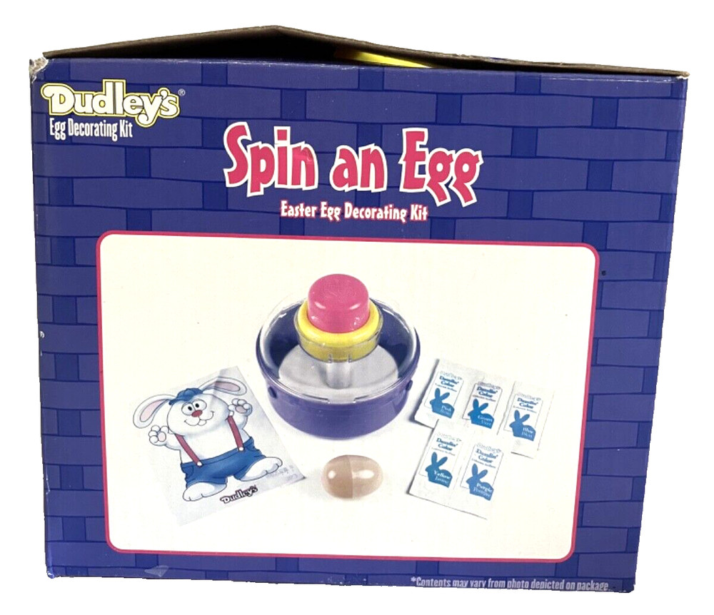 NIB Vintage Dudley's SPIN AN EGG Easter Egg Decorating Kit complete