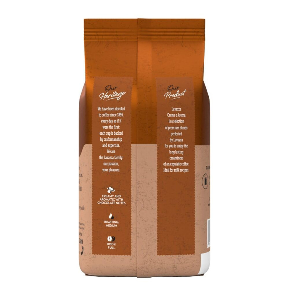 Crema E Aroma Whole Bean Coffee Blend, 2.2-Pound Bag , Balanced Medium Roast wit