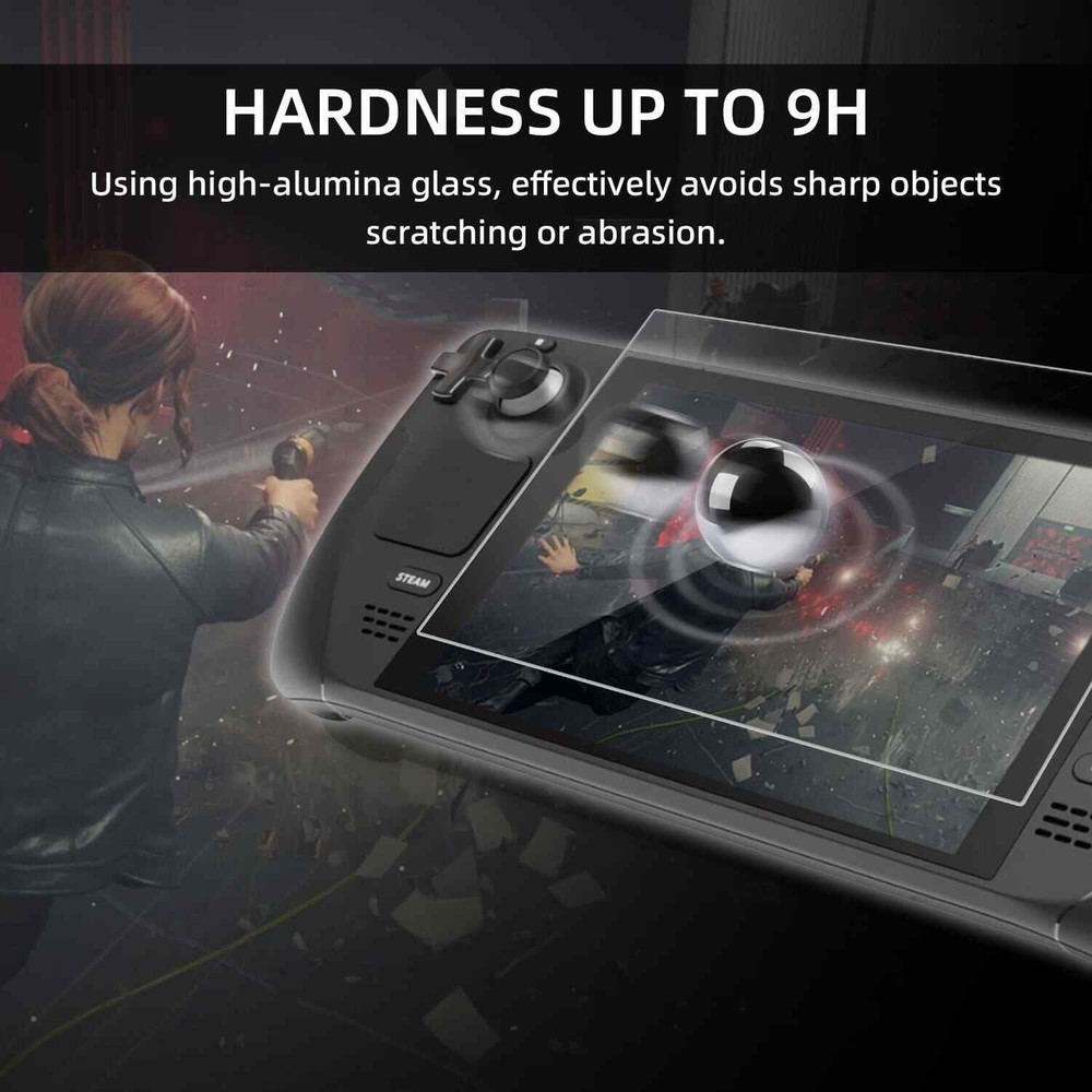 2Pcs Glass Screen Protector Scratchproof Protective Film For Steam Deck Console