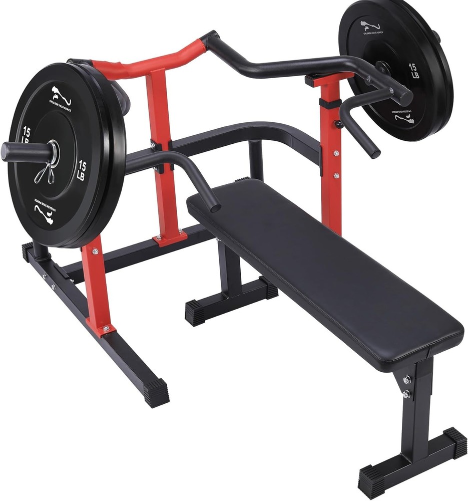 ✨Chest Press Machine with Adjustable Flat Bench & Smooth Bearings,Workout Machin