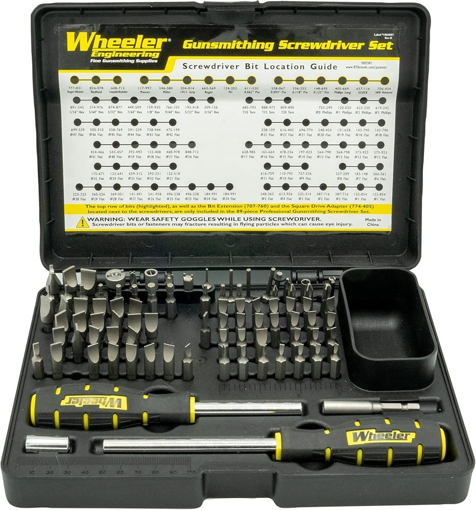 Wheeler Engineering Gunsmithing Screwdriver Set with Storage Case