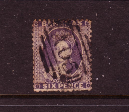 BARBADOS....  1863  6d used....cv £60