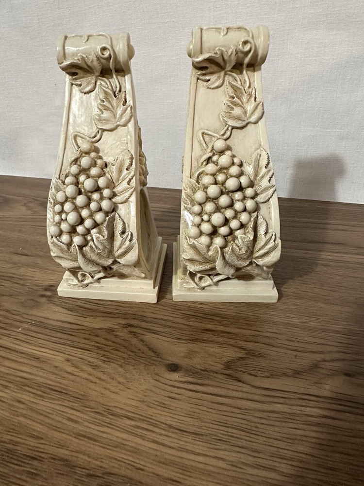 Vintage Pair Of Scroll Drapery Corbels (or Book Ends)