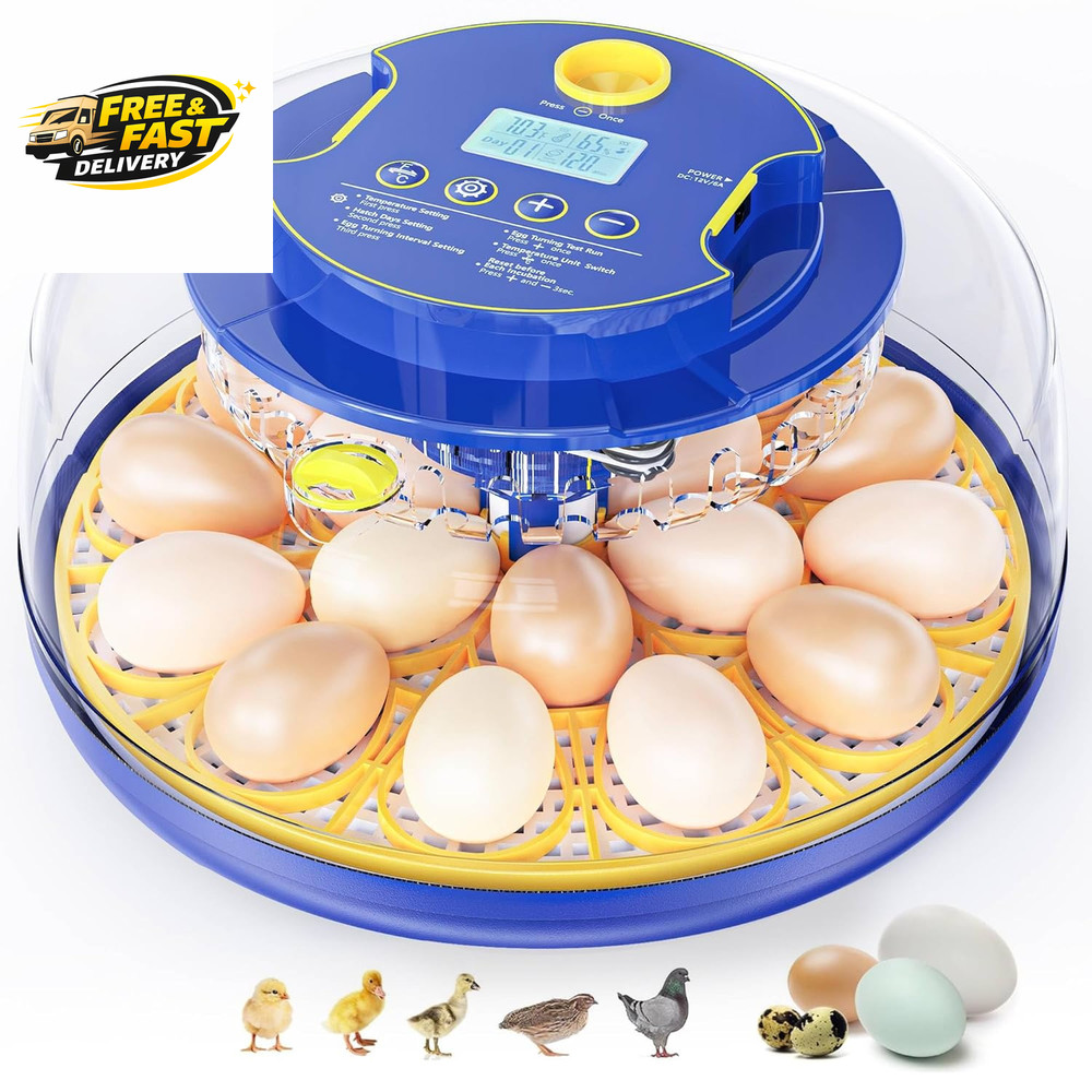 18 Chicken Egg Incubators for Hatching Eggs: Egg Incubator with Automatic Egg Tu