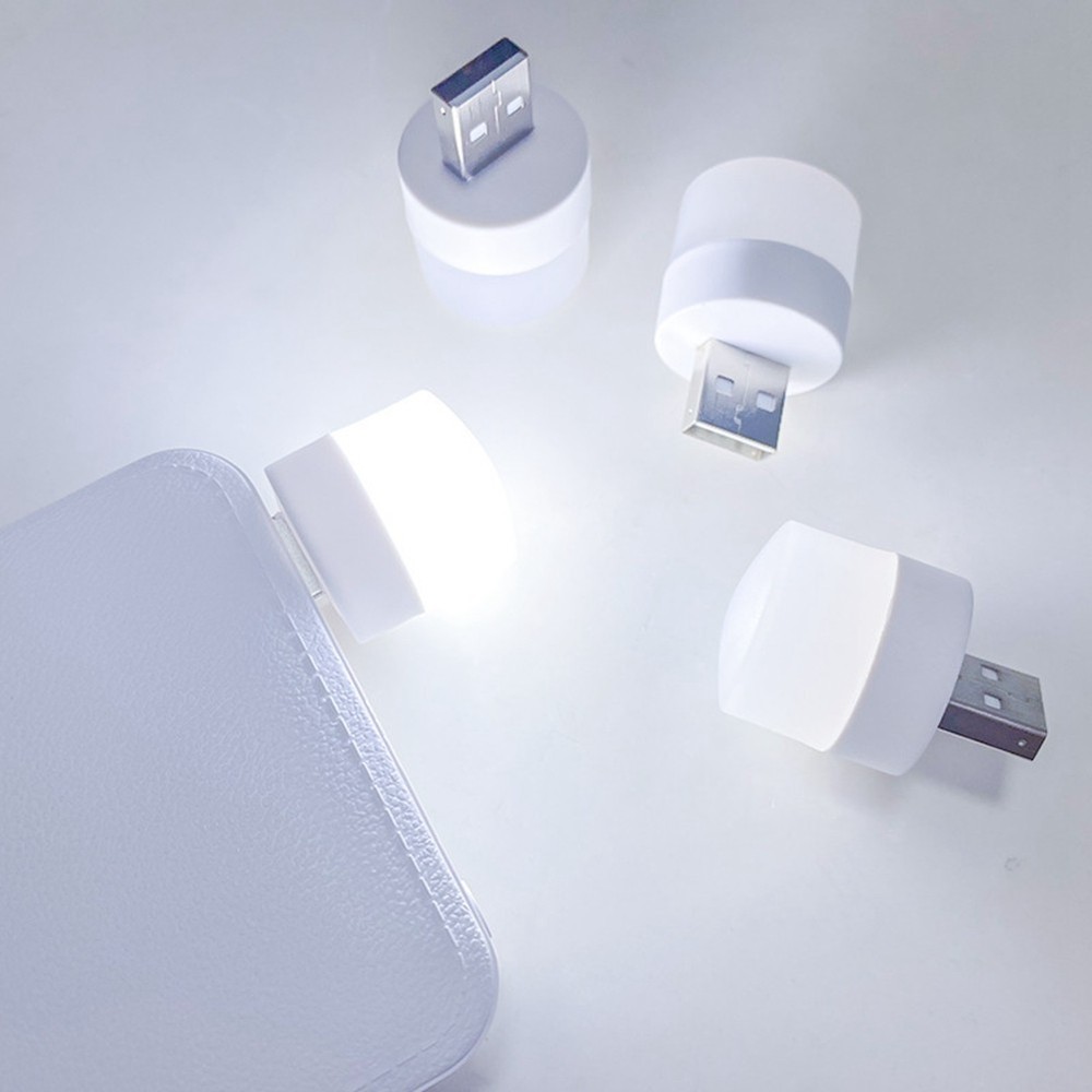 10Pcs USB Night Light USB Plug Computer Mobile LED Night Lamp, White Light T2B3